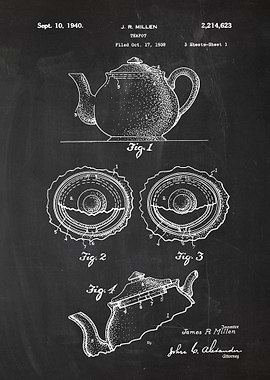1938 Teapot - Patent Drawing