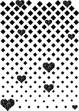 Geometric pattern heart