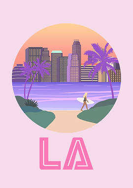 Los Angeles City Illustration