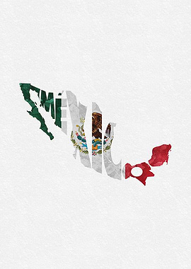 Mexico Map Flag