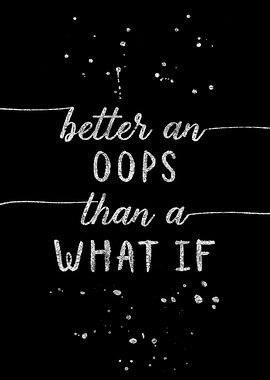 TEXT ART SILVER Oops