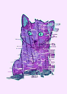 Glitchy Kittty, born in the Cativersum