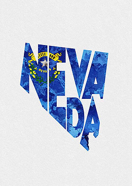 Nevada Map Flag