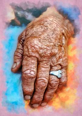 Hand of a working woman