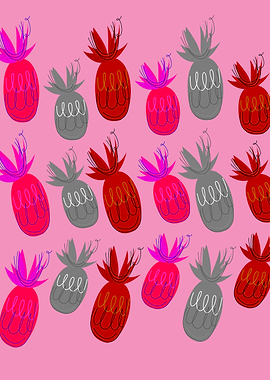 Design ananases Pink elements