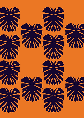 Design exotic leaves on gold