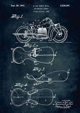 No380 - 1942 - Motorcycle saddle