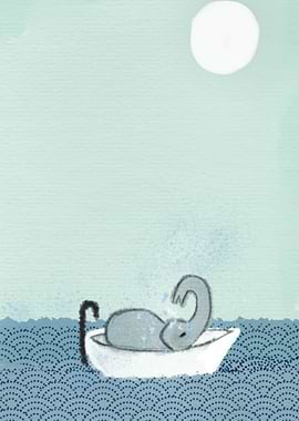 Elephant Takes A Bath