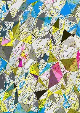 psychedelic geometric triangle polygon pattern abs