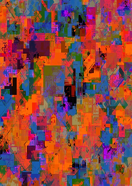 psychedelic geometric square pattern abstract back