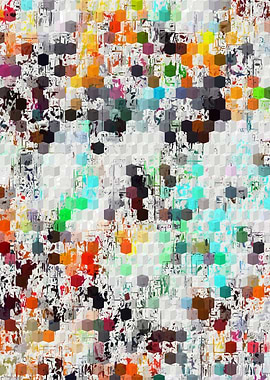 psychedelic geometric square pattern abstract back