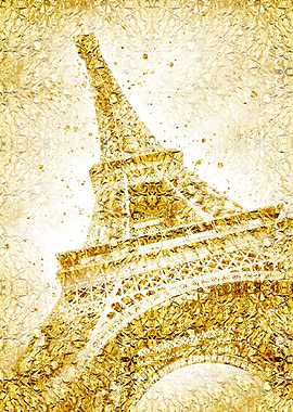 Golden EIFFEL TOWER