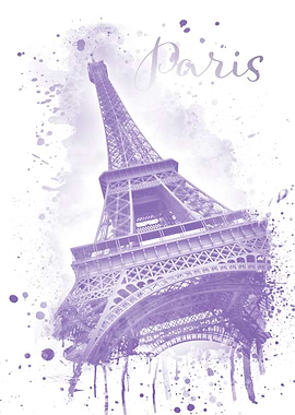 Watercolor Eiffel Tower