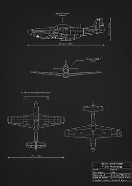 P-51D Mustang Blueprint