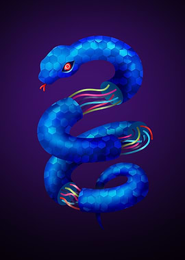 Sci-fi cybernetic snake