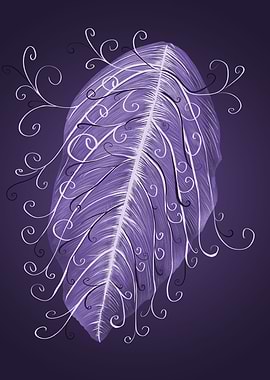 Violet Swirly Leaf