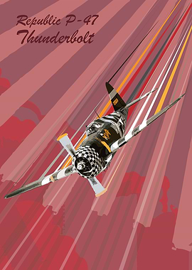 Republic P-47 Thunderbolt Pop Art