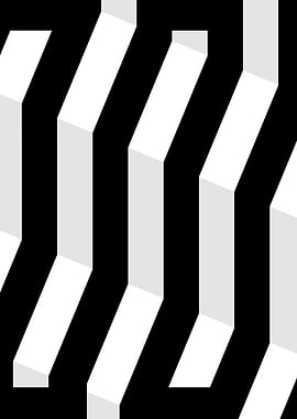 Black and white zigzags