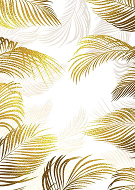 Gold palm leaves