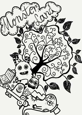 Monster Land Doodle