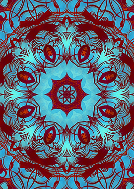 mandala blue water
