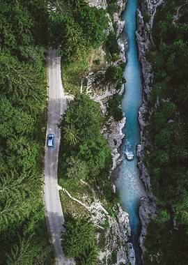 Soča river from above