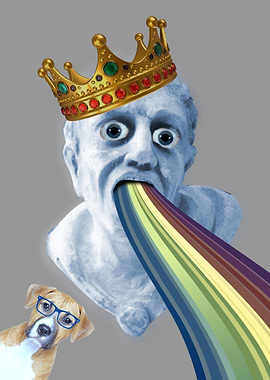 Rainbowmaker with his dog