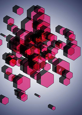 3D Hexagon Background