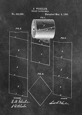 1890 Wheeler Toilet paper roll
