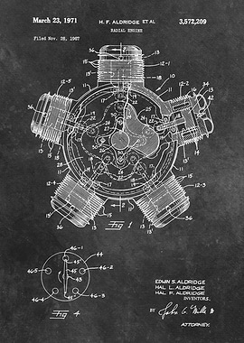 1971 Aldridge Radial engine