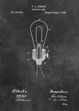 1882 Edison Electric Lamp