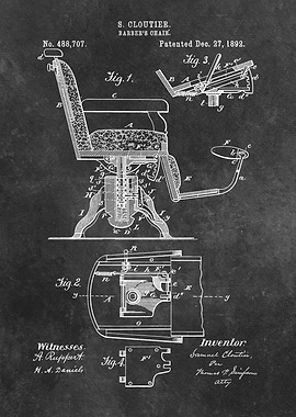 1892 Cloutier Barbers chair
