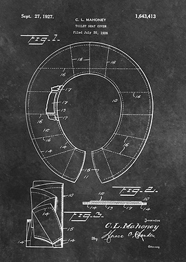 1927 Mahoney Toilet seat cover