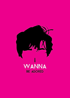 Stone Roses - Iwant to be adored print Magenta