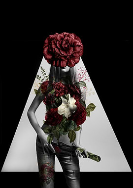 Spring lady. Gigital collage