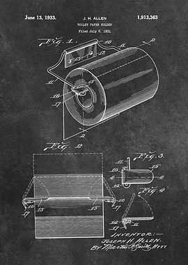 1933 Allen Toilet paper holder