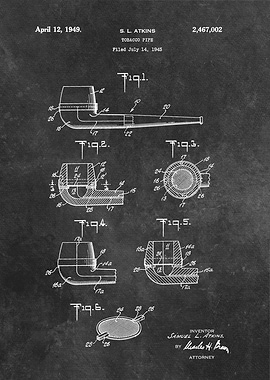 1949 Atkins Tobacco Pipe