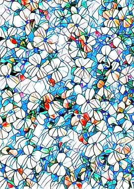 Stained glass 7 - flowers