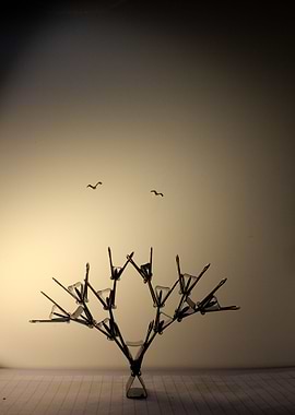 Binderclip Tree and Staple Birds