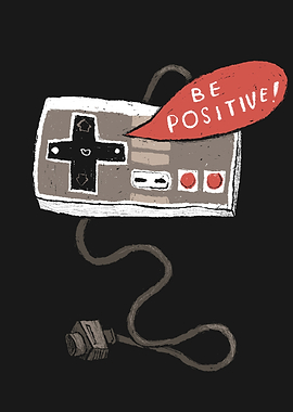 be positive! nes controller. d-pad