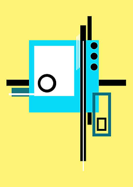 Bluebird - cubist art