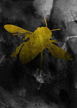 Bee Animal Watercolor Artwork