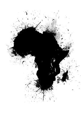 Africa map black