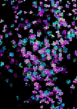 Abstract art pastel mosaic