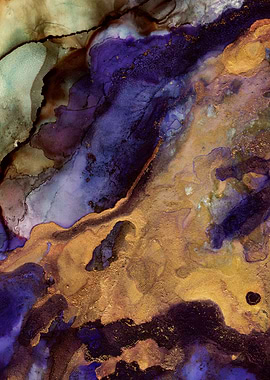 Purple and Gold Abstract