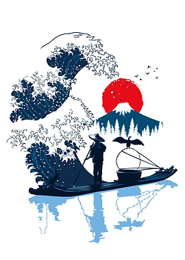 The wave of the fisherman