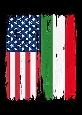 American Italian Split Flag
