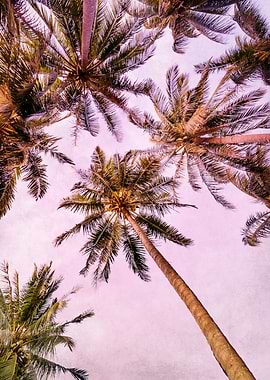 PASTEL PALM TREES no5a