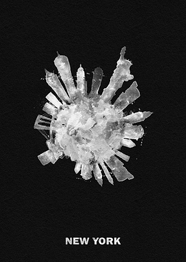 New York Skyline Painting