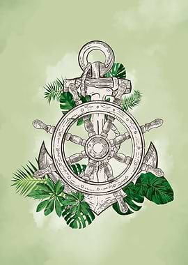 Anchor & Whell - floral